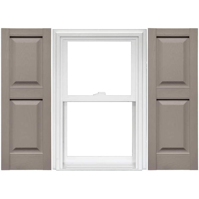 Mid America Raised Panel Vinyl Shutters - 12" Wide X 31" Tall, Black, 1 Pair For Outdoor Use