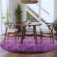 thumbnail image 3 of Large Round Rug 8Ft Washable Non-Slip, Purple Geometric Circle Area Rugs for Living Room Bedroom, Ombre Modern Abstract Art Indoor Floor Mats Carpet Runner for Home Decor, 3 of 8