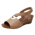 thumbnail image 1 of eczipvz Chaussures pour Femmes Sandales à Enfiler Confortables à Double Boucle Réglable, Transparent, 1 of 5