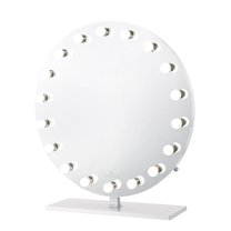 Impressions Vanity Monarch Pro LED Makeup Mirror, Tabletop with LED Globe Bulbs, Silver