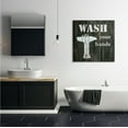 thumbnail image 2 of Stupell Industries Wash Your Hands Phrase Rustic Bathroom Sink, 30 x 30, Design by Carol Robinson, 2 of 6