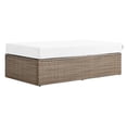 thumbnail image 2 of Modway Convene Outdoor Patio Rectangle Ottoman in Cappuccino White, 2 of 7
