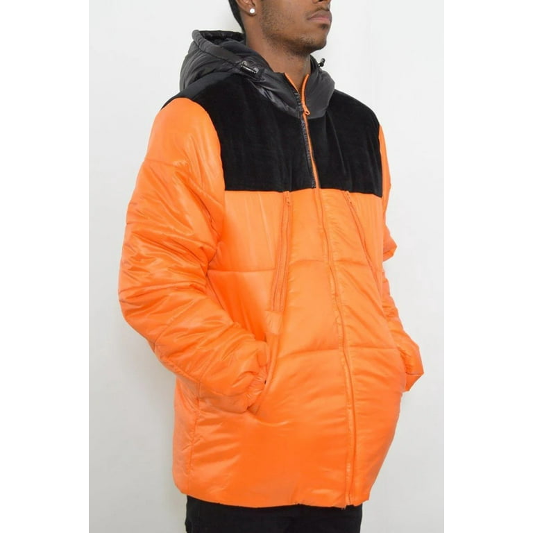 Orange puffer jacket mens online
