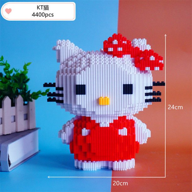 Hello Kitty Kuromi My Melody Sanrio Anime Peripheral Cartoon Kawaii Cute Building Blocks, juguetes ensamblados, decoración creativa, regalo