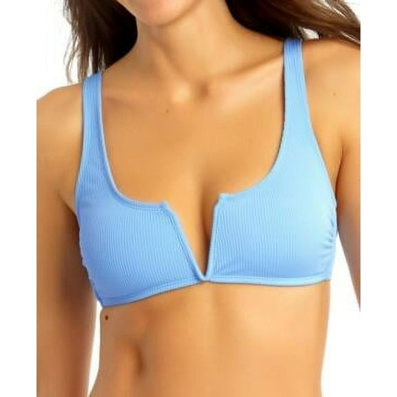 Juniors' Ribbed V-Wire Bralette Bikini Top, Created for