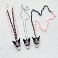 thumbnail image 2 of Sanrio My Melody collar, joyería linda, viento oscuro, negro, dulce Kuromi, collar de Hello Kitty, regalo de cumpleaños, 2 of 4