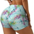 thumbnail image 2 of Naloa Dragonfly Floral Biker Shorts for Women Seamless Scrunch Short Women’s Yoga Shorts for Gym Running Sport Shorts - X-Large, 2 of 9