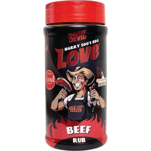 Jealous Devil Beef Love BBQ Rub - Beef Rub Powder - 12 oz, 12 Piece