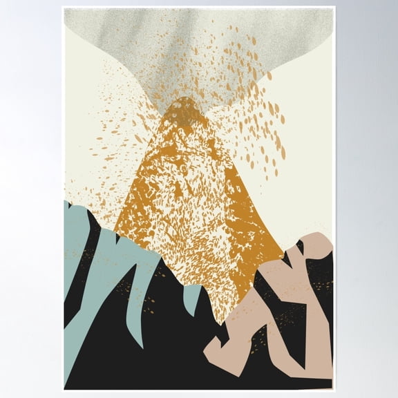 Volcano Poster Wall Art, Modern Wall Decor, 8x12 UNFRAMED
