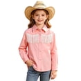 thumbnail image 3 of LYHaoo Girls Western Button Down Shirt Cowgirl Fringe Shirts Long Sleeve Tassel Casual Shirts,9-10 Years, 3 of 6