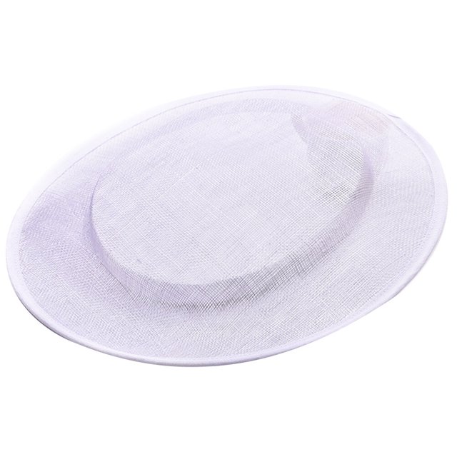 Miangastore Wommen Sinamay Base Cocktail Hat Fascinator Round Base Hat Round Base Millinery DIY Craft Accessory Yarn Hat Bottom (White)