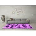 thumbnail image 3 of Ahgly Company Indoor Round Abstract Pink Modern Area Rugs, 6' Round, 3 of 4