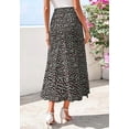 thumbnail image 5 of FreshPretty Satin Skirts for Women Trendy Spring Summer High Waisted Leopard Print Cocktail Wedding Long Silk Midi Skirt, 5 of 8