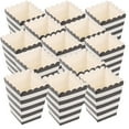 thumbnail image 1 of SHISUYAN Game Party Popcorn Boxes 24Pcs Black and White Striped For Special Events, 1 of 9