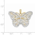 thumbnail image 2 of 14K Yellow Gold and Rhodium Butterfly Pendant Charm, 2 of 8