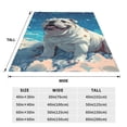 thumbnail image 3 of Cauagu Starry Sky Cloud Bulldog Pattern Flannel Bed Blankets,Fleece Blanket Comfortable Air Conditioning Blanket for Sofa Bed Travel Couch & Living Room -50"x40", 3 of 8