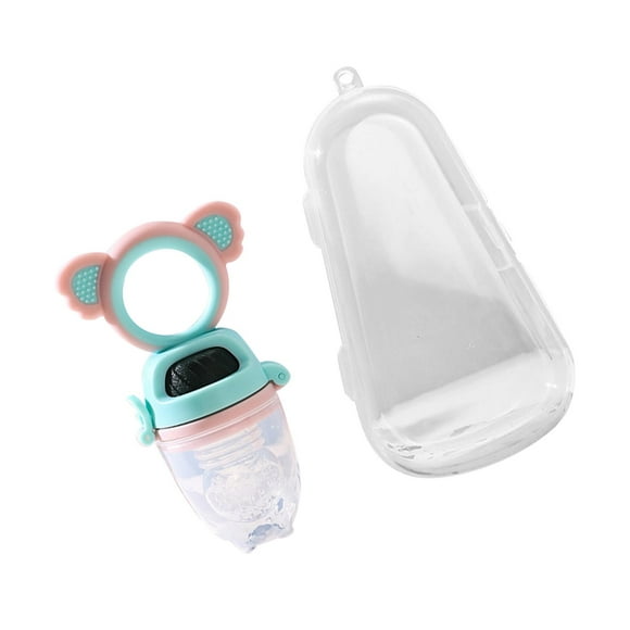 Alimentador de frutas,Alimentador de frutas para bebé de silicona,mordedor de frutas para la dentición,mordedor para la dentición del bebé Chupete juguetes Alimentación,Alimentador verde