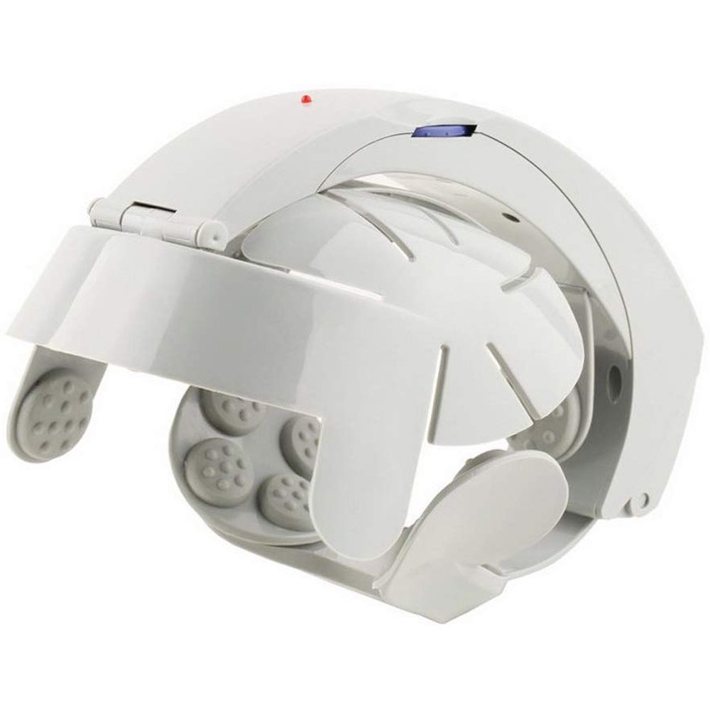"Happyline" Electric Head Massager Brain Massage Helmet Scalp Relax Acupuncture Points Gray with