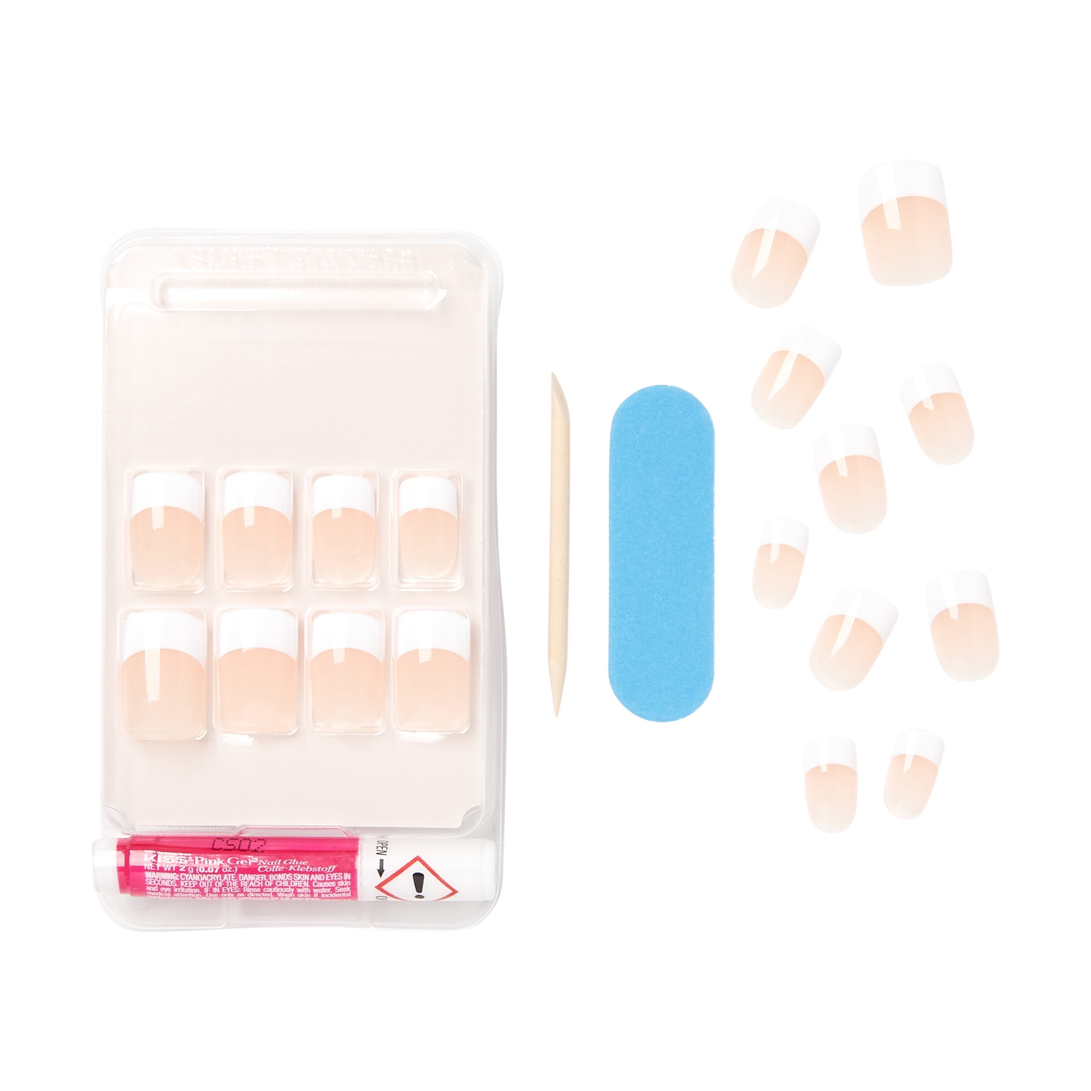 (4 pack) KISS Salon Acrylic French Nail Kit - Rumour Mill