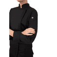 thumbnail image 2 of Chef Works Hartford Women’s Chef Coat with Cool Vent Side Panels, Lightweight Chef Jacket, XS, Black, 2 of 5
