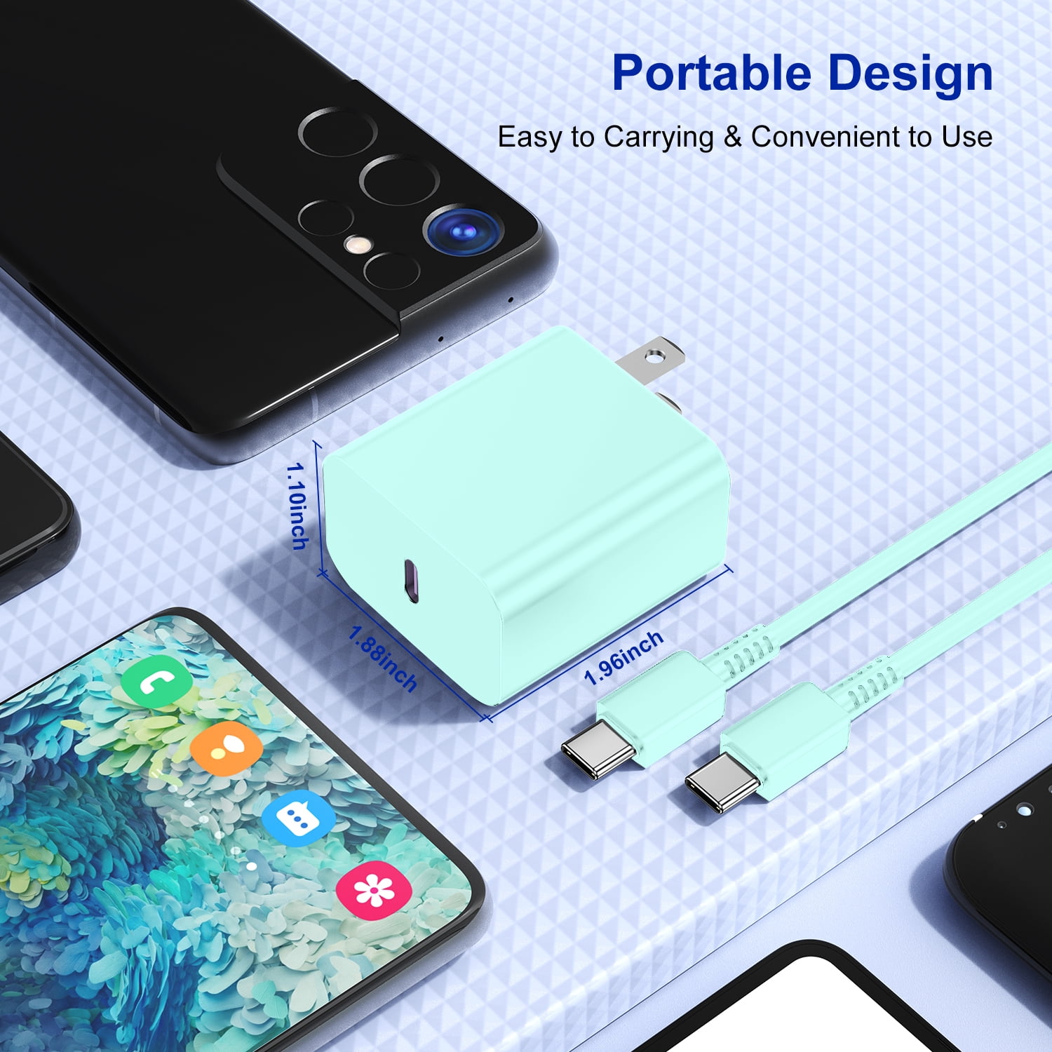 2 Pack 45W Samsung USB-C Super Fast Charger 6FT Type C Charger Cable Cord Fast Charging Android Phone Wall Charger Block for Samsung Galaxy  S26 S25 Ultra/S24+/S23 Ultra/S23/S23+/S22/S22 Ultra/S22+