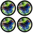 thumbnail image 2 of Silicone Non-Slip Drink Coasters with Removable Printed Absorbent Felt Pad - Set of 4 - Purple Butterfly, 2 of 3