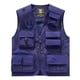 thumbnail image 2 of Ceisia Men's Loose Fit Outdoor Utility Vest Multi-Pocket Breathable Mesh Lining V-Neck Fishing Hiking Volunteer Waistcoat Gifts Blue 1X, 2 of 6