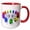 Red/White, variant on 3drose, Lollipop Clock, 11oz Mug