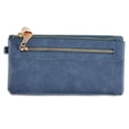 thumbnail image 1 of Cartera de cuero vegano para mujer, cartera larga plegable con bolsillo para monedas con cremallera, 1 of 6