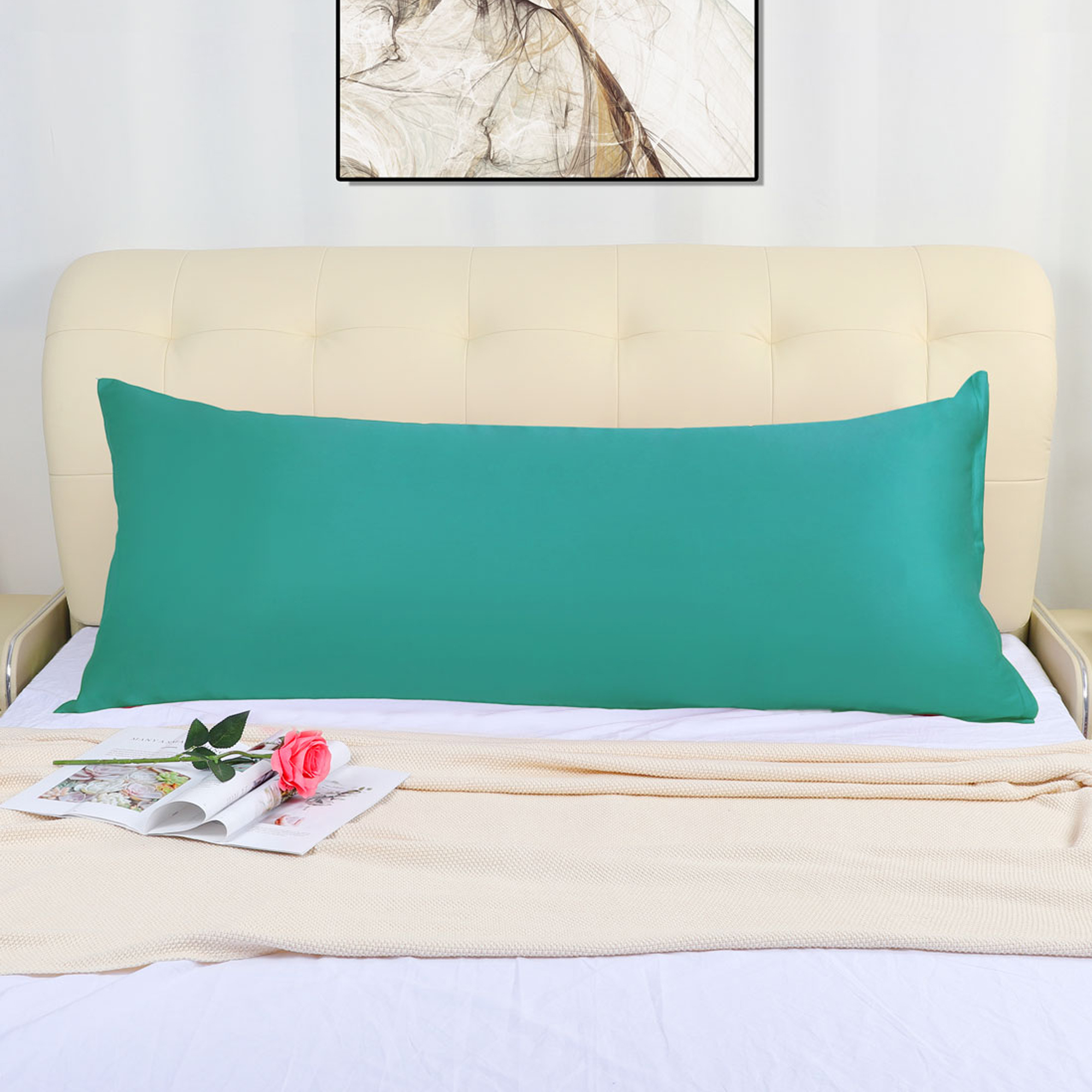 PiccoCasa Body Pillowcase Cotton Pillowcase for Body Pillow W Zipper