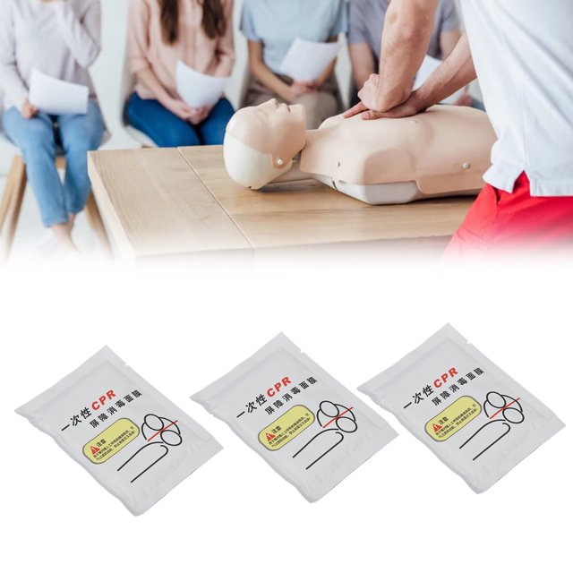 Barrera De Práctica De Reanimación Cardíaca, 50 Piezas De Válvula Unidireccional Segura, Protector Facial De Entrenamiento De Reanimación Cardiopulmonar Higiénica Para Niños