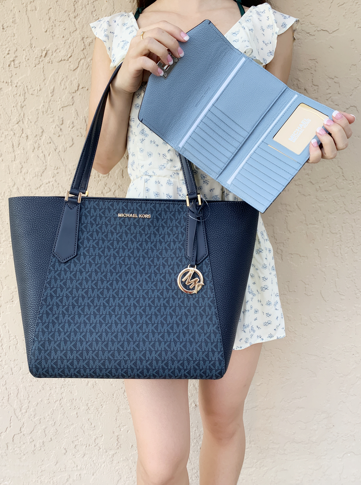 mk navy bag