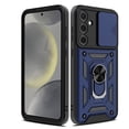 thumbnail image 4 of Elegant Choise Case with Screen Protector with Ring Stand and Slide Camera Lens for Samsung Galaxy S24 Ultra/S24 Plus/S24, Blue, 4 of 16