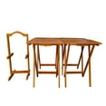 Set of 4 Folding Trays with Storage Rack, Classic Eating Tables for