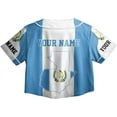 thumbnail image 7 of Lotusprinthandmade Personalized Guatemala Flag Crop Top Baseball Jersey for Women XS-XL Multicolor, 7 of 7