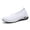 White, variant on EliteGoogv Womens Slip On Sneakers Breathable Mesh Round Toe Walking Shoes For Women Summer Lightweight Footwear Light Blue US:8.5