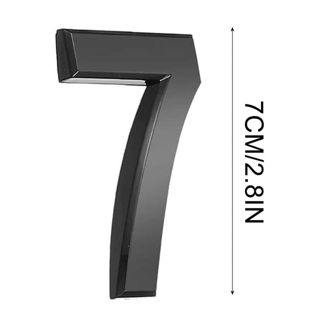 House Numbers for Outside 3-Inch Black Modern House Number Email Number 0-9 Self-Adhesive Street Door Home Address Metal Number for External or Internal Signs Easy To Install