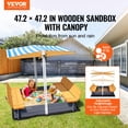 thumbnail image 2 of VEVOR Wooden Sandbox with Canopy Sand Box Sand Pit Outdoor Backyard Ages 3-12, 2 of 9