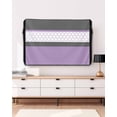 thumbnail image 3 of Outdoor TV Cover 60 to 65 Inch Weatherproof, Retro Morocco Striped Pattern Waterproof TV Screen Protector for Outside Decor with Zipper and Pocket 58"L x 37"H , Lavender Purple, 3 of 7
