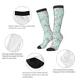 thumbnail image 6 of Easygdp Vintage Floral Soccer Socks Sport Knee High Socks Calf Compression Athletic Socks for Men and Women, 6 of 9