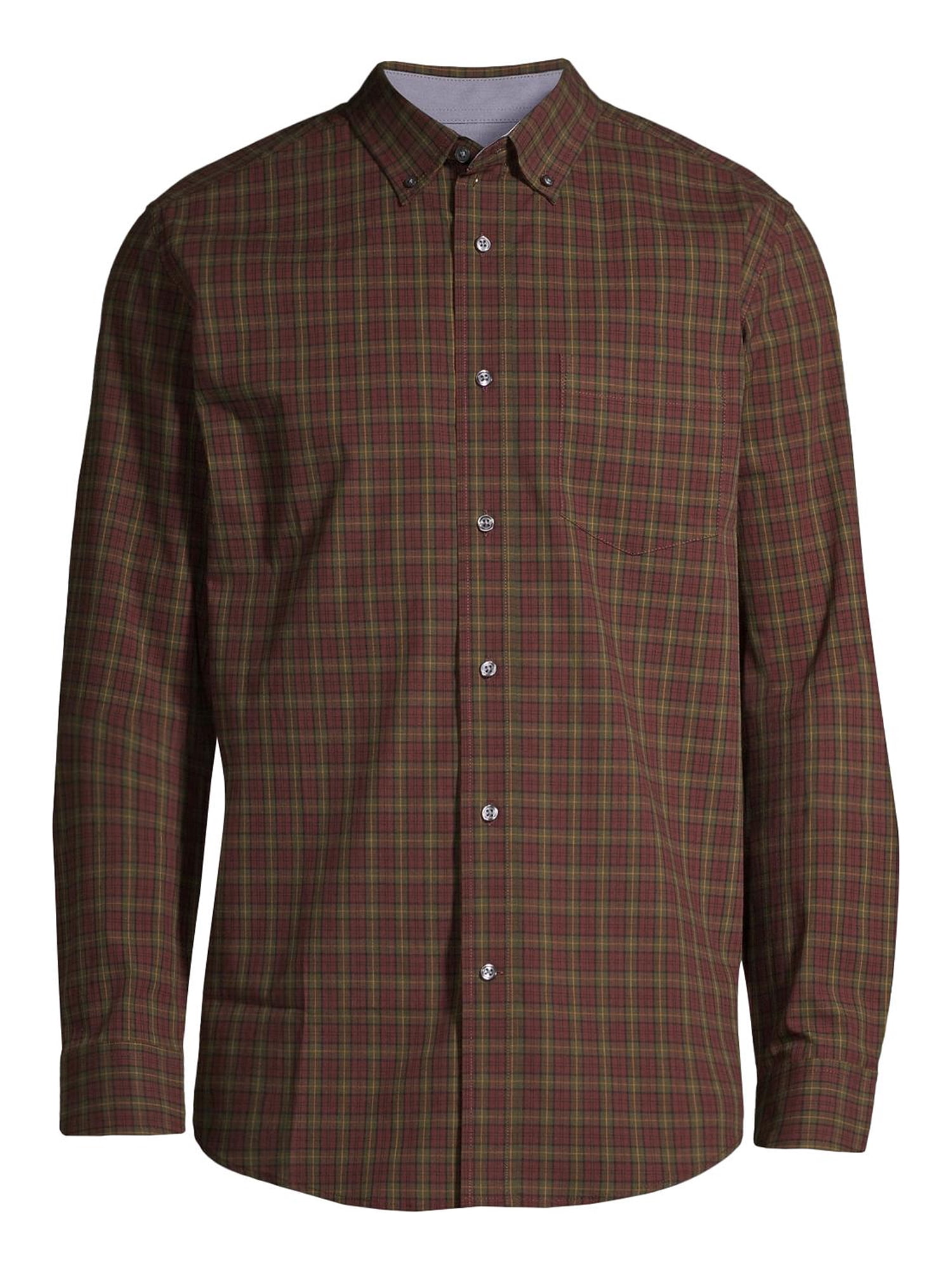 George Men's and Big Men's Long Sleeve Stretch Poplin Shirt, Sizes up to 5XLT