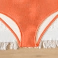 thumbnail image 3 of Hessimy Girls Swimsuits Bikini Set Adjustable Straps Two Piece Girls' Swimwear（Orange,7-8 Years), 3 of 6