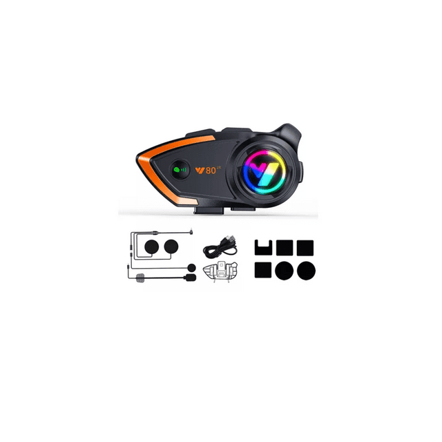 Intercomunicador Moto Audifonos Bluetooth Para Casco 1000ma Negro
