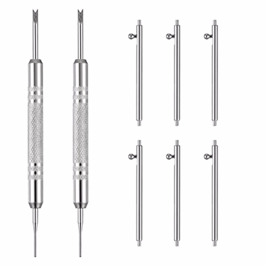 QualitChoice 8 Pieces Spring Bars 22mm Watch 2 Tool Steel Stainless ...