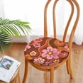 thumbnail image 5 of 15.3in Round Cushion Is Not Easy To Fade, Not Easy To Deform, Durable And Breathable Four Seasons Universal Super Soft Memory Cotton Cushion Retro Groovy Flowers Pattern (9), 5 of 8