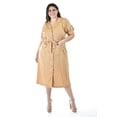 thumbnail image 1 of Vestido camisero de lino Roman Fashion /Tallas Extras, 2391 (Beige) beige 36, 1 of 7