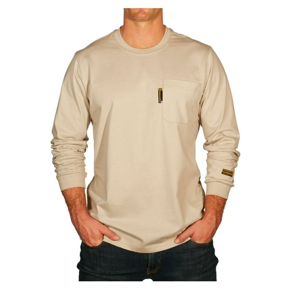 Arc and Flame Resistant Long Sleeve Shirt with Chest Pocket - Made in the USA