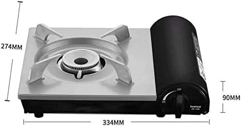 RKXQT Camping Stove Cassette Furnace Steel Body Multi-Level Firepower Portable Windproof Wild Gas Barbecue Stove Suitable for Outdoor Camping and Hiking Windproof Stove