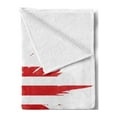 thumbnail image 2 of American Soft Flannel Fleece Throw Blanket, Grunge American Flag Composition Freedom Glory Patriotic Modern, Cozy Plush for Indoor and Outdoor Use, 50" x 70", Vermilion Navy Blue, by Ambesonne, 2 of 5
