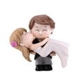 thumbnail image 2 of NIBOLOG Couple Bride Groom Model Miniature Landscape Wedding Figurine Decor Ornament, 2 of 8